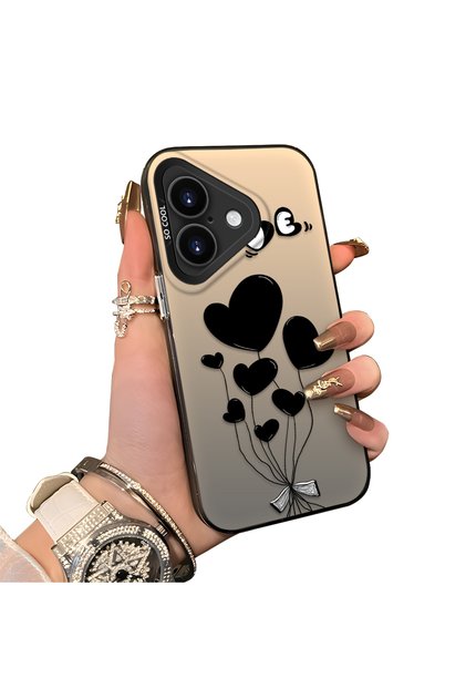 iPhone 17 Compatible Heart Balloon Patterned Protected Silicone Phone Case