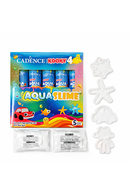 Cadence Aqua Slime Karışık Mix Set 5X90ML - Kendin Yap Oyuncak