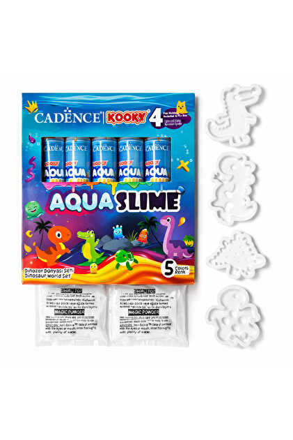 Cadence Aqua Slime Dinazor Dünyası Seti 5X90ML- Kendin Yap Oyuncak