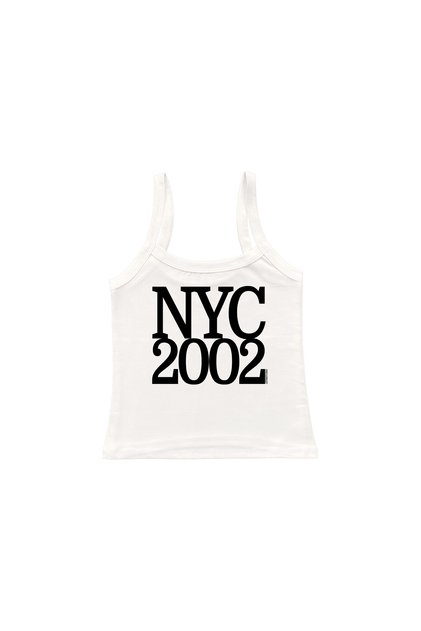NYC Baskılı Askılı Bluz