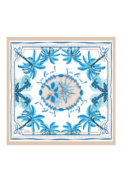 وشاح تركواز 90X90 نقي الملمس