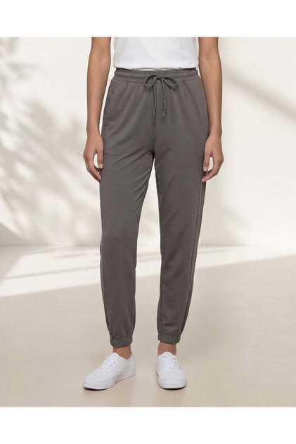 Women Grey Elasticated Jogger Pants