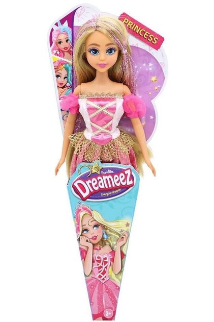 Papusa printesa cu par blond si rochie roz, Dreame