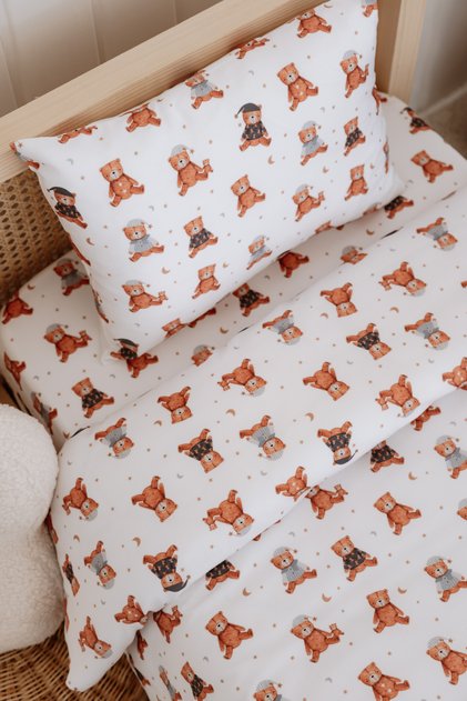 Montessori Baby Kids Duvet Cover Set (100X200), 100% Cotton Satin Teddy