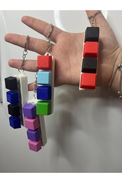 KSY 3D Minecraft Anti Stres Anahtarlık Keybar – 3D Baskı Click