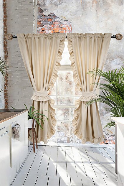 Poly Curtain Double Wing Vertical Ruffles