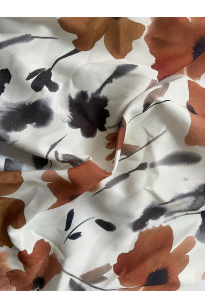 Watercolor Floral Dabil Fabric for Dress, Shalwar, Skirt, Blouse and Shirt Drapey 140X100Cm