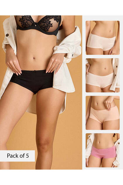 Women Assorted 5 Pack 365 Boyleg Brief