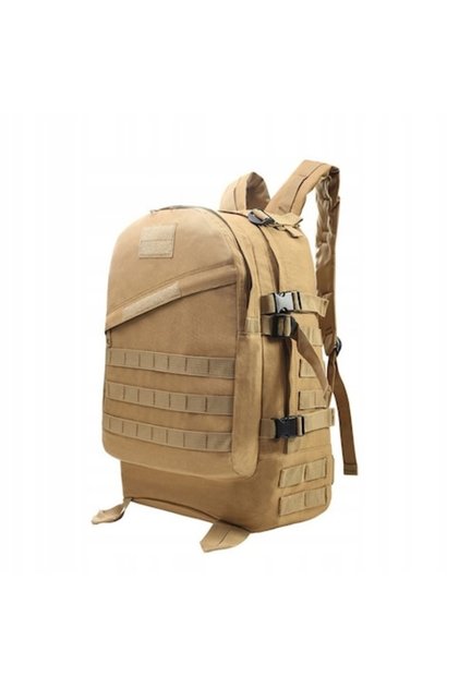 Rucsac tactic militar Kaki 40L, Sistem MOLLE, Buzunar pentru laptop, Impermeabil IPX1, Ergonomic