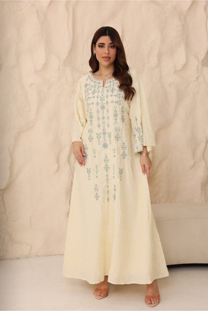 Mint Azure Bloom Jalabiya