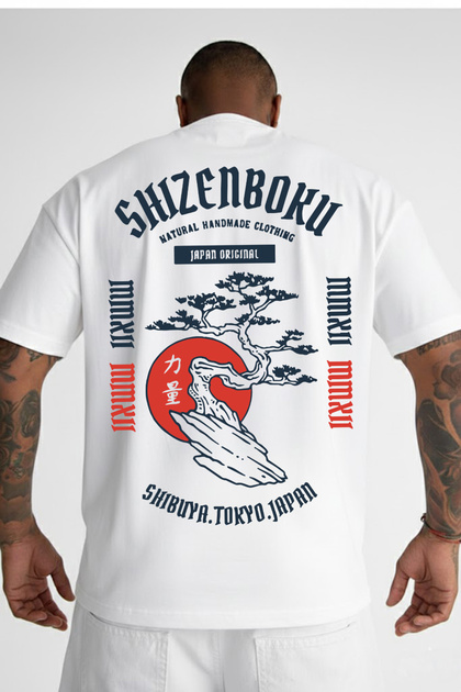 Premium Oversized Japanese Wood Printed T-Shirt – Shizen Tokyo Streetwear