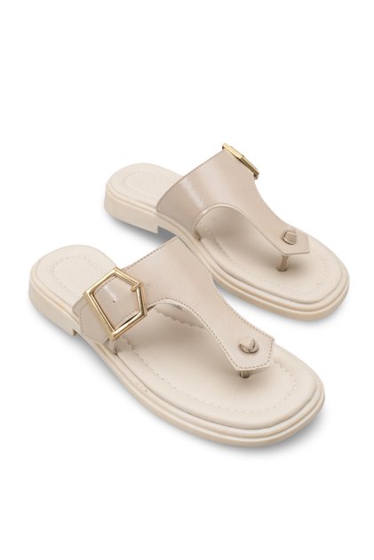 Larissa Vita Women's Flip Flops 0012901 Beige Rustic