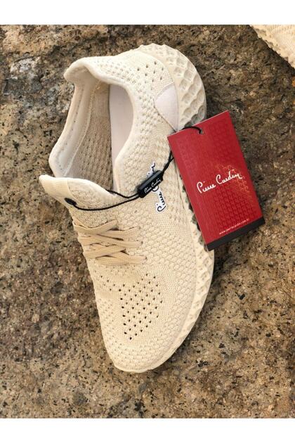 Easy-To-Wear, Lightweight, Unisex, Beige Mesh Summer Sneaker Sports Shoes with Laces.