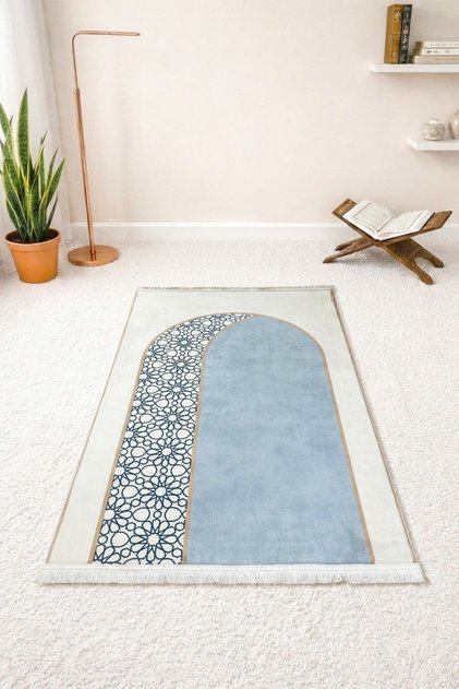 Premium Soft Extra Soft Textured Furry Digital Printing Non-Slip Base Prayer Mat Cover Gift 75X120