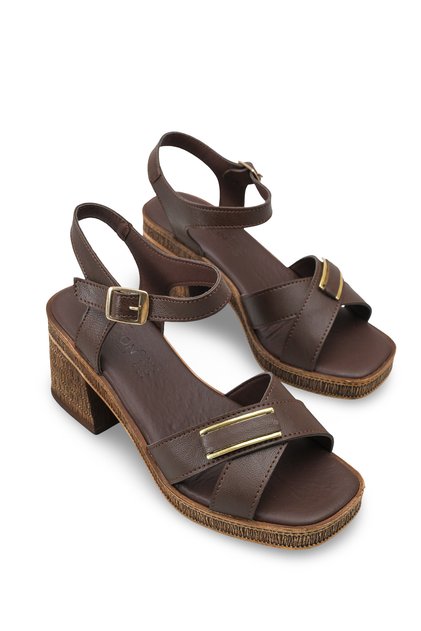 Larissa Diva Women's Heeled Sandals 0012342 Brown