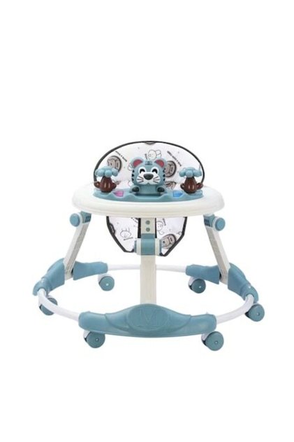 Premergător pliabil pentru bebeluși Mixbo, model Happy Tiger, culoare albastru/alb
