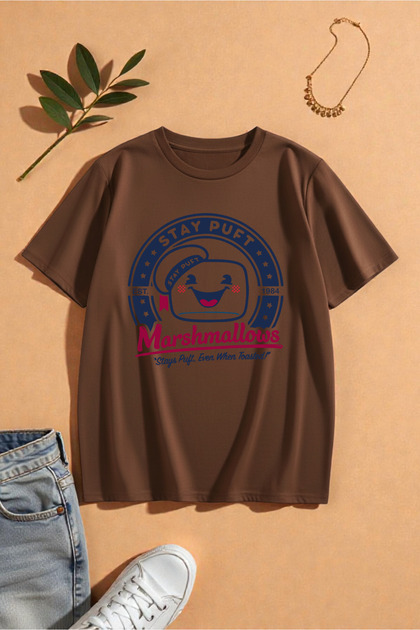 Unisex Cute Marshmallows Printed Design Tshirt