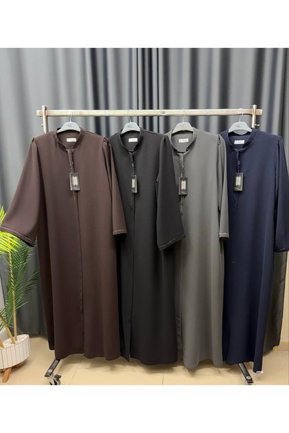 Taş İşlemeli Büyük Beden Abaya