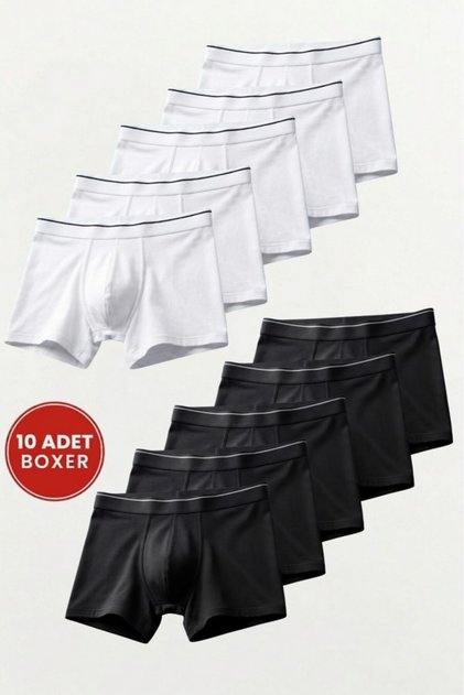 Men's Stretch Fabric Cotton Pack Boxers with Special Hygienic Packaging, Pack of 10