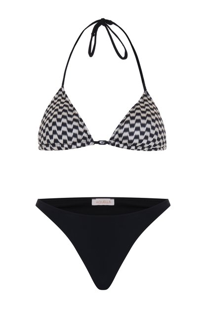 Knitwear Patterned Triangle Bikini Set
