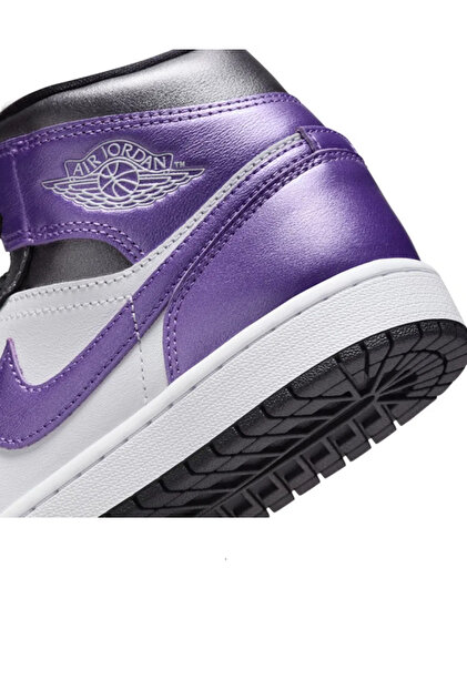 新品27.5cm NIKE AIR JORDAN1 MID SE PURPLE Nike Air Jordan 1 Mid SE 'Metallic Purple' Unisex Ayakkabısı