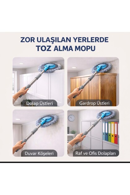 Toz alma mopu ,zor alan toz alma mopu ,zor yerlerin tozunu alma mopu ,toz mopu ,