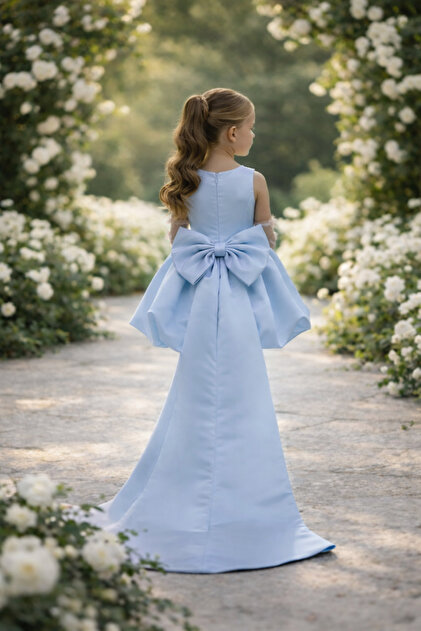 blue dress for 18th birthday Blue Luxury Princess Girl Dress for Birthday Party Pageant J190 Blue / child-14