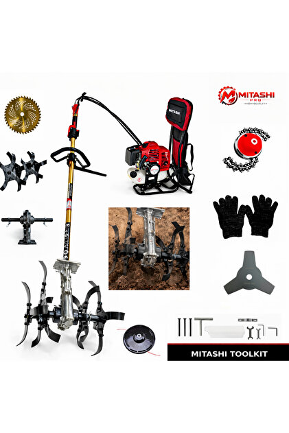 Mitashi Pro 52cc 5.7HP 2 Zamanlı Benzinli Bahçe Çapa Makinesi