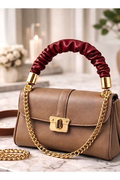 40 cm Örgü Çanta Sapı Çift Sap Dayanıklı Metal Halkalı Makrome ve El Yapımı Çantalar İçin