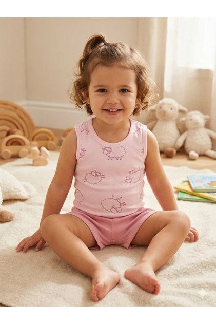Girl Boy Child Baby Sleeveless Strappy Snap Fastener Bodysuit-Badi 100% Organic Cotton 3.5-4-5-6 Years Old