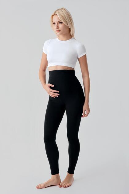 Adjustable High Waist Long Stretch Fabric Stretchy Cotton Pack Maternity Leggings