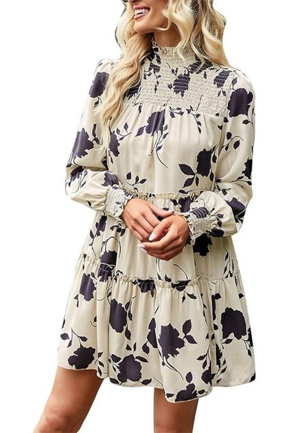 Rochie casual midi cu maneca lunga,