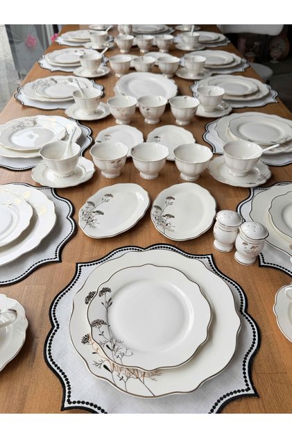Porselen Kahvaltı Takımı 12 Kişilik 98 Parça Palace