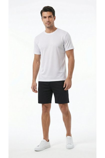 Men's White Breathable Pro+ Compression T-Shirt Sweat-Wicking Stretchy Structure Athletic