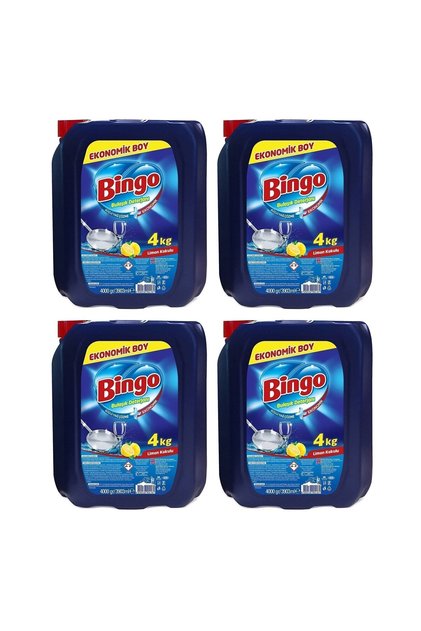 Bulaşık Sıvısı 4 Litre Limon Kokulu Elde Yıkama x 4 Adet