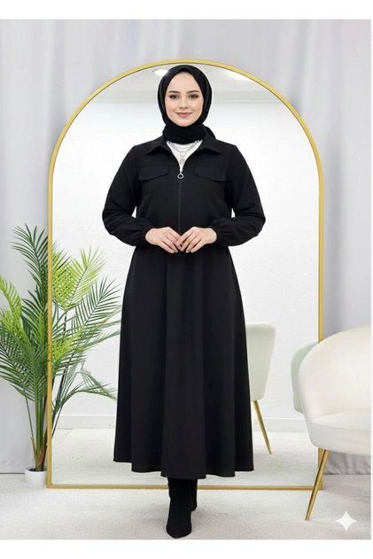 Women's Elastic Waist Double Set Black