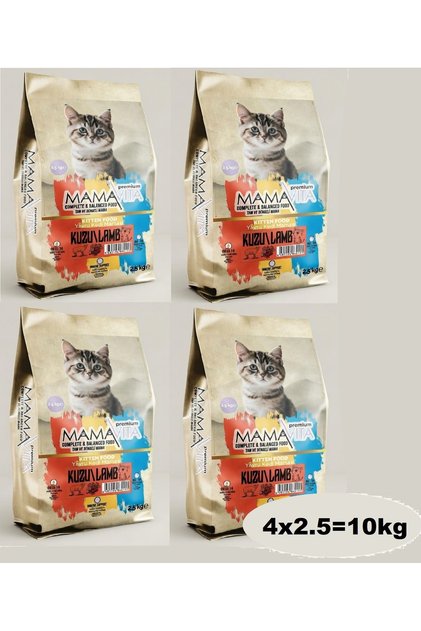 Mamavitaa Kuzu Etli Yavru Kedi Kuru Maması 10kg (4x2.5)