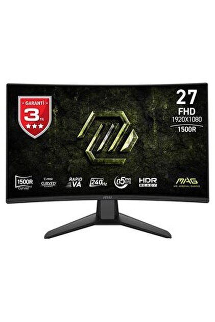 miie MSI MAG 276CXF Curved VA 27 inç Full-HD 0,5 ms 280 Hz Gaming
