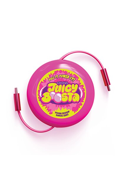 Juicy Boosta USB-C 100W Hızlı Şarj Kablosu - Pembe