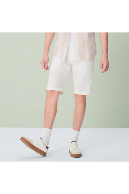 Men's Slim Linen Cotton Bermuda Shorts