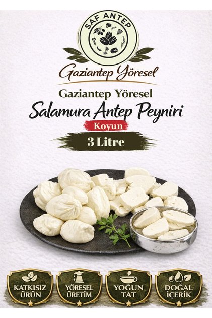 Gaziantep Yöresel Salamura Koyun Peyniri 3 Litre Doğal Geleneksel Ev Lezzeti