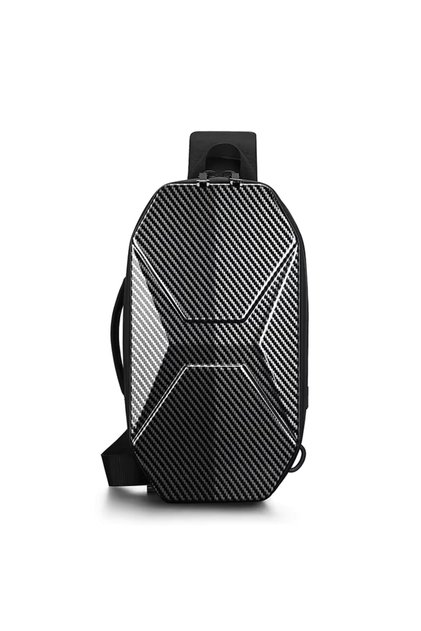 Waterproof Crossbody Sling Backpack, Multi Storage, Laptop Tablet Compatible, Carbon, 9509