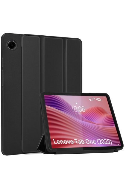 Εξαιρετικά λεπτή θήκη για tablet Lenovo Tab One/K9 8.7 " (2025), Σιλικόνη TPU, Έξυπνο κάλυμμα - Μαύρο