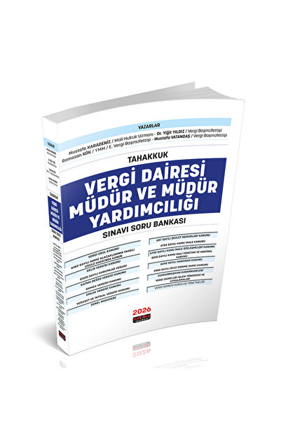 Savaş Yayınevi TAHAKKUK Vergi Dairesi Müdür ve Müdür Yardımcılığı