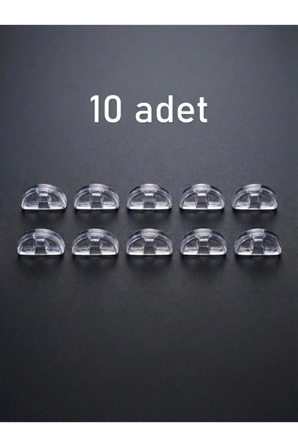 10 adet Şeffaf Plastik Zemin Koruyucu-6mm-Metal Koltuk Ayağı Pabuç - Parke Koruyucu