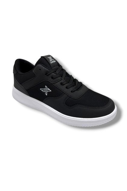 4027-26 Leather Anorak Anatomical Men's Sneakers Black White 45-48