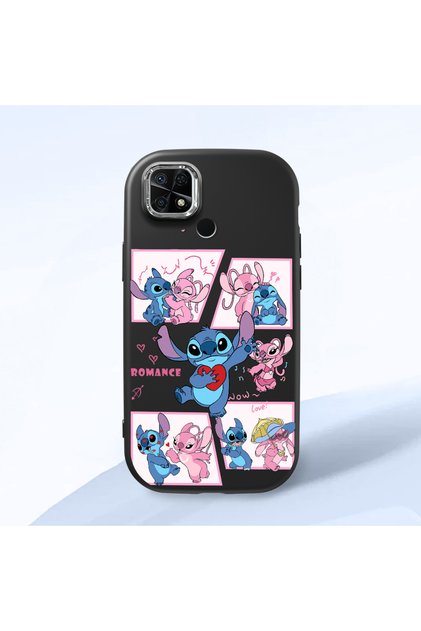 Redmi 10C Compatible Shock-Absorbing Camera Protected Black Silicone Case Stitch Patterned