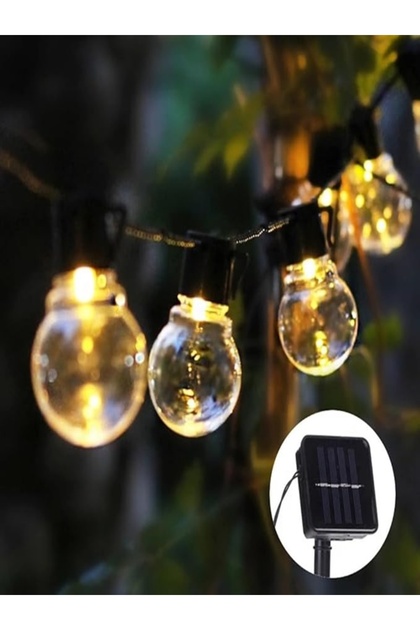 20 Ampullü Güneş Enerjili 7 MOD, Bahçe, Veranda, Dış Mekan İçin Dekoratif LED Lamba, Işık Dizisi