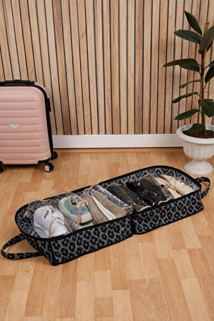 MorBebe Premium Ayakkabı Hurcu 6 Bölmeli Ayakkabı Organizer Valiz