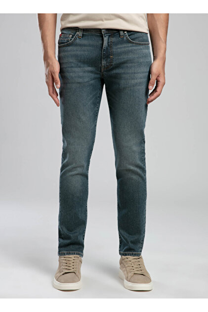 Lee Cooper Normal Bel Slim Straight Mavi Erkek Denim Pantolon 262